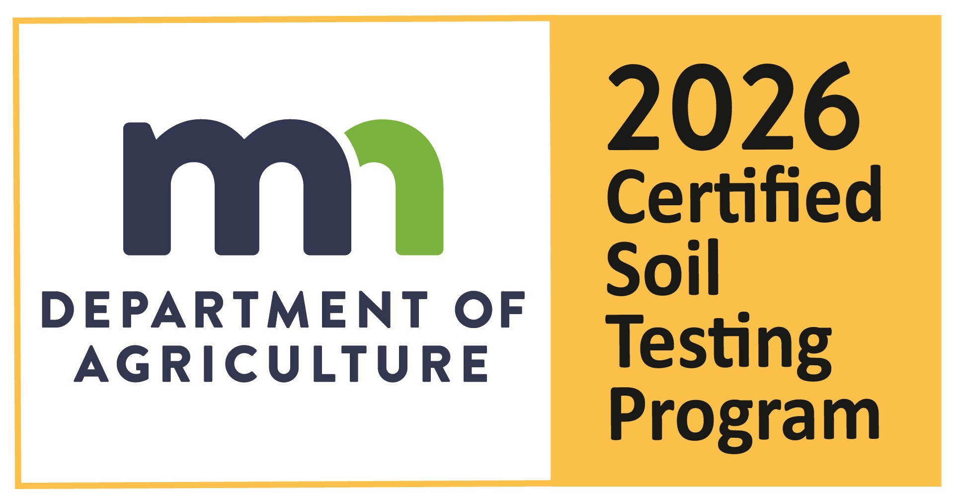 Minnesota Department of Agriculture 2024 Certified Soil Testing Program logo